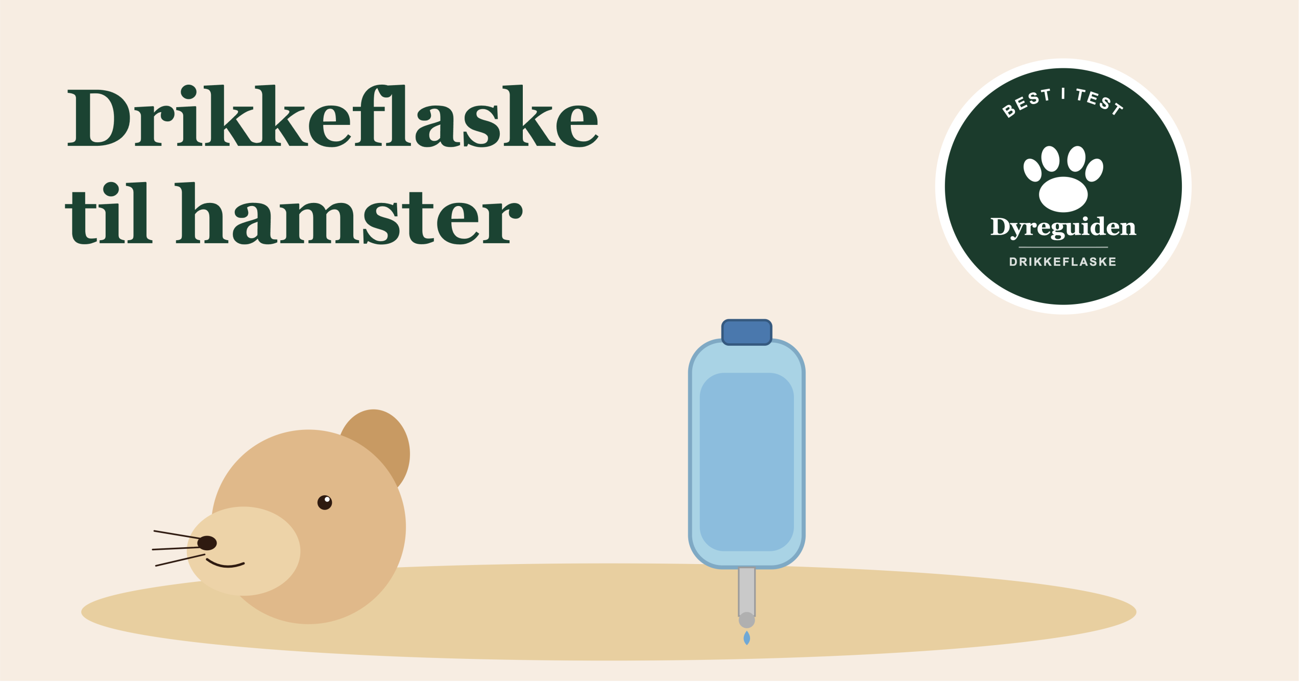 Drikkeflaske til hamster – best for test 2026